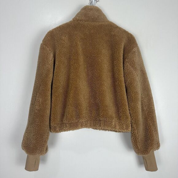 Carbon38 Women's Size M Teddy Zip Up Jacket Roots CRB21184 Brown Camel - Picture 10 of 14